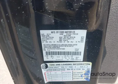 2014 Ford F-150 Stx from USA, damaged, VIN 1FTFW1EF1EKF67485